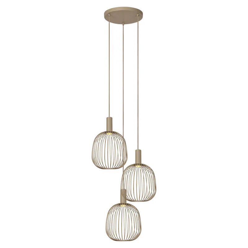 Merkproduct Lucide ESTEREL - Hanglamp - 3xGU10 (MR11) - Taupe | Essential