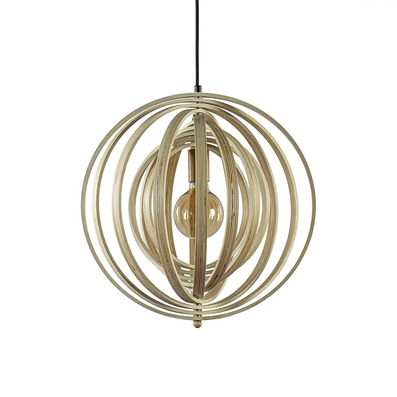 Direct Beschikbaar Hanglamp Woody 44 hout naturel