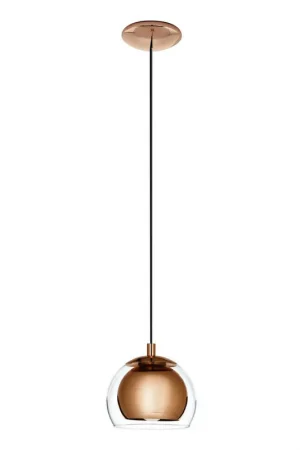 Aanbieding EGLO Rocamar hanglamp - E27 - Ø19 cm - glas - Koperkleurig