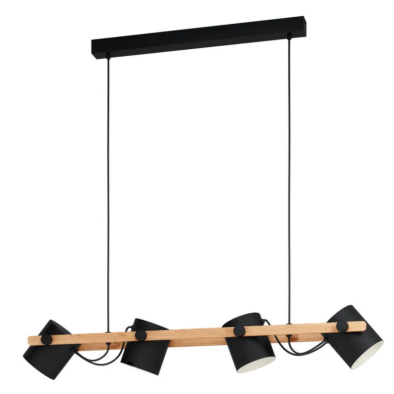 Exclusieve Aanbieding EGLOHornwoodHanglamp-E27-110cm-Zwart/Crème/Bruin