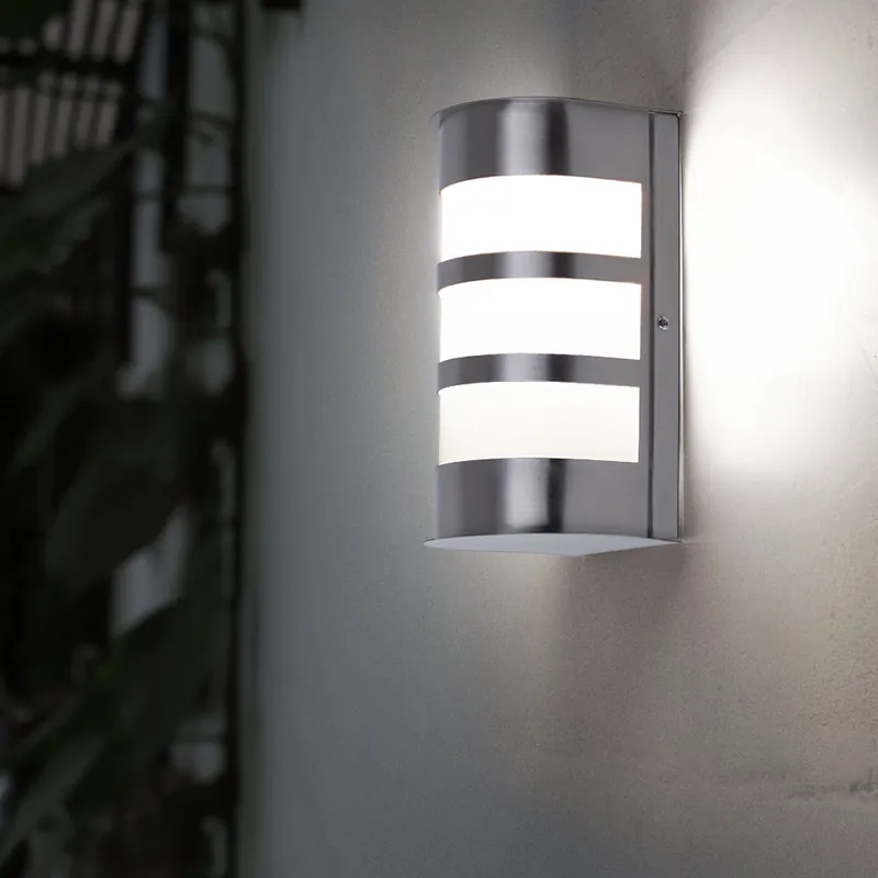 Wandlamp, roestvrij staal, zilver, hoogte 23 cm Snelle Levering