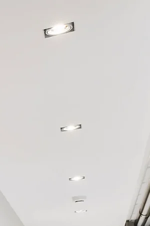 Korting LED inbouwlamp, IP44, aluminium, zink, zilver, L 8,6 cm