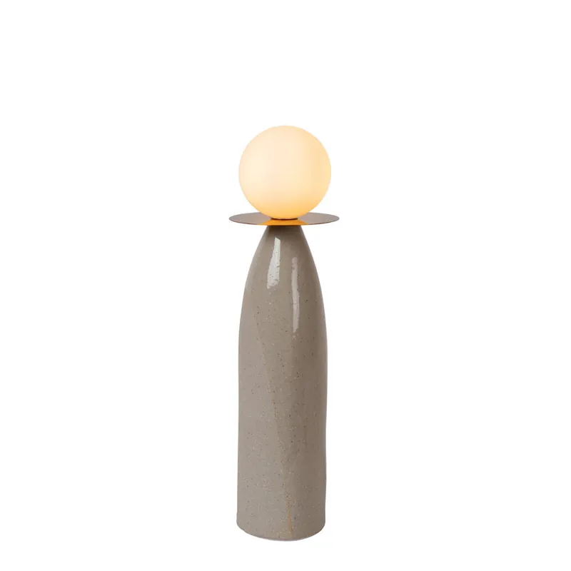 Koopje Lucide FIGARO - Tafellamp - Ø 12 cm, H 45cm - 1xG9 - Grijs