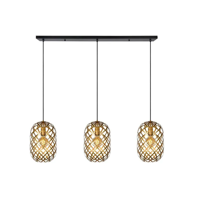 Uitverkoop Lucide WOLFRAM Hanglamp - Mat Goud / Messing