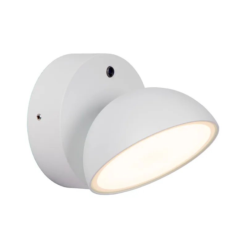 Lucide FINN - Wandlamp Binnen/Buiten - LED - 1x12W 3000K - IP54 - Dag/nacht sensor - Wit Weekendaanbieding