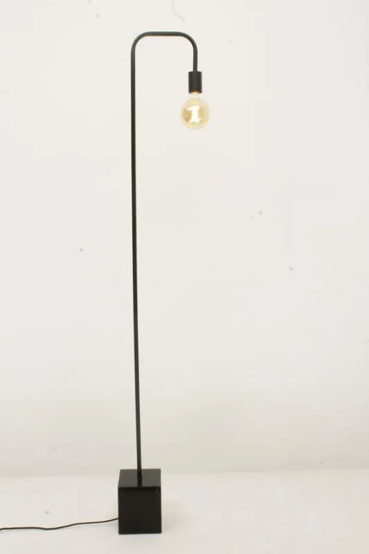 Premium Minimalistische retro vloerlamp DEMBA I zwart | 160 cm
