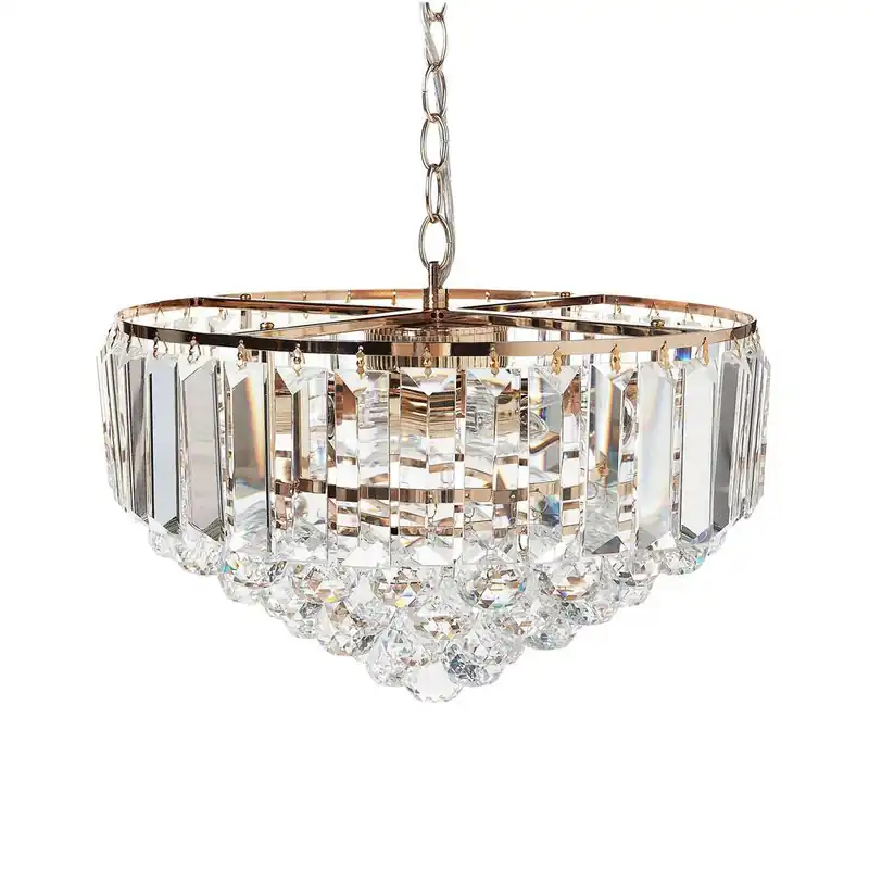 Hoge Kwaliteit ACHEIRO - Kroonluchter - Goud - ⌀ 49 cm - Kristal