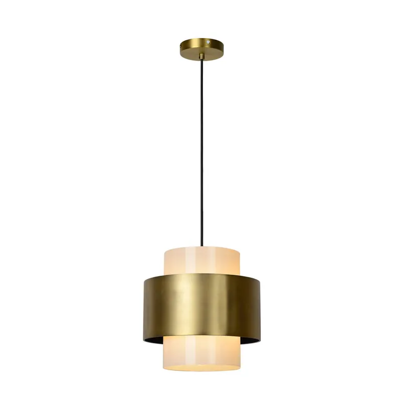 Beperkte Voorraad Lucide FIRMIN - Hanglamp - Ø 30 cm - 1xE27 - Mat Goud / Messing