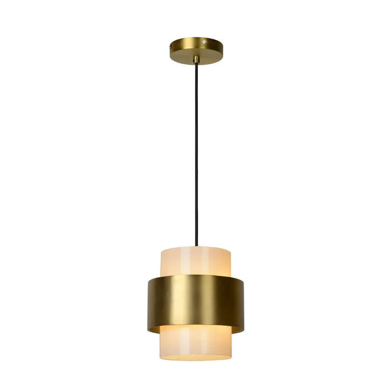 Lucide FIRMIN - Hanglamp - Ø 20 cm - 1xE27 - Mat Goud / Messing Gratis Verzending