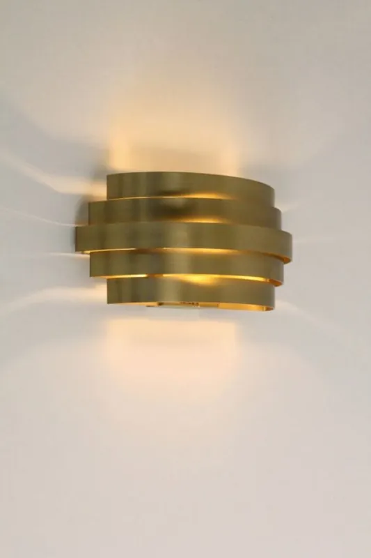 Goedkoop Halfronde wandlamp ESCUT 25 cm | Goud