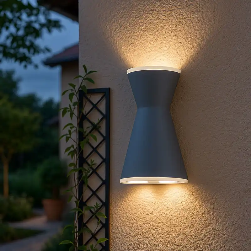 Flitsaanbieding LED wandlamp Up & Down, zilver, gesatineerd glas, H 23,5 cm