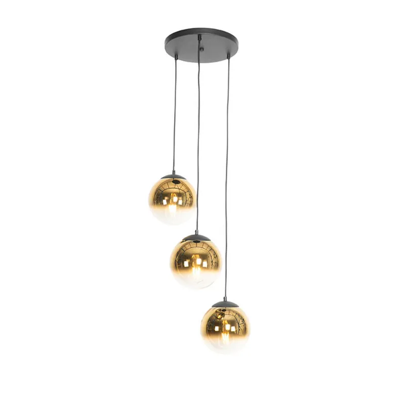Qazqa hanglamp pallon goudkleurig e27 Finale Uitverkoop