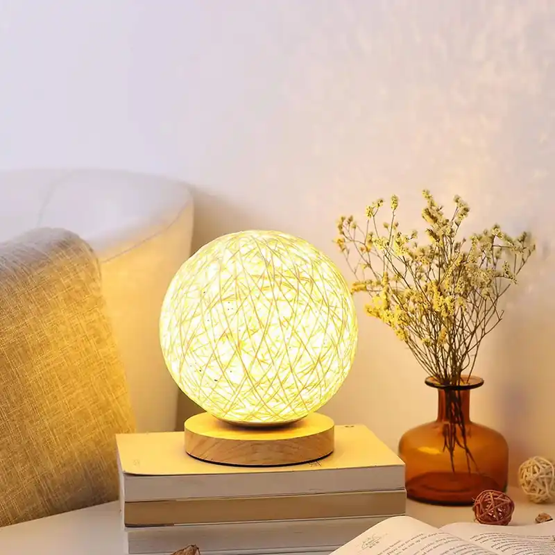 Snelle Levering LuminousSphere - Rotan Bol Tafellamp