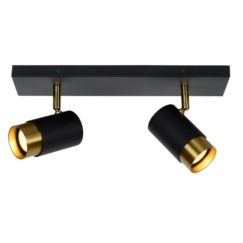 Lucide FLORIS - Plafondspot - 2xGU10 - Zwart Exclusieve Aanbieding