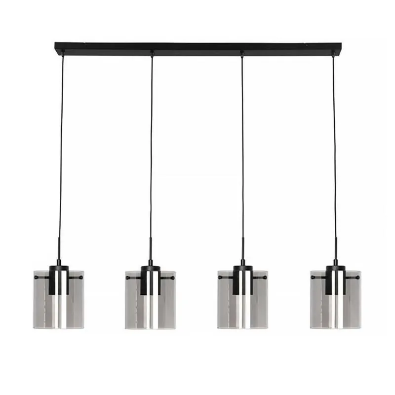 Freelight Hanglamp Interno - 4 lichts - zwart - 120x150 cm Flitsaanbieding