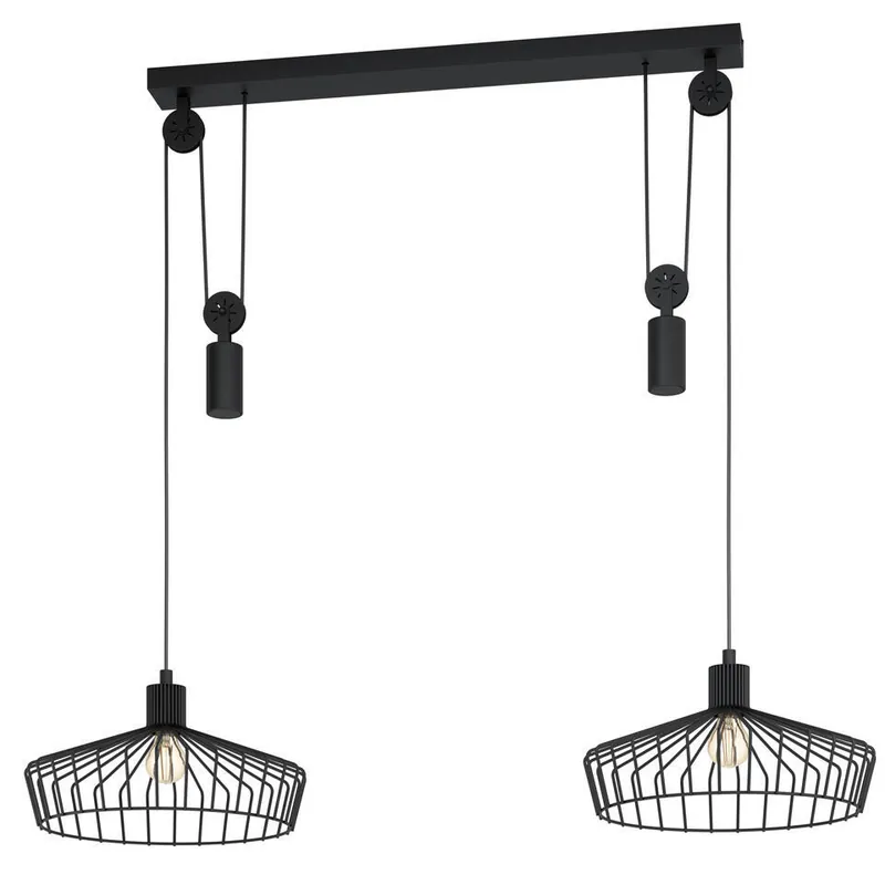 Premium EGLO Winkworth Hanglamp - E27 - Ø 50 cm - Zwart