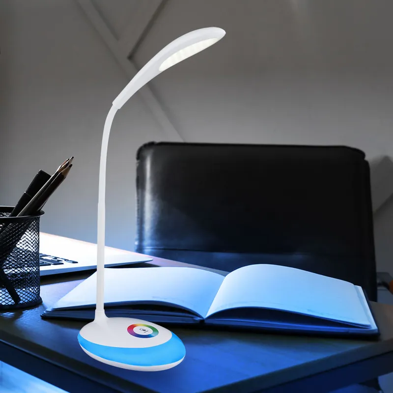 Hete Deal RGB LED tafellamp, beweegbare spot, touchdimmer, H 48 cm, MINEA
