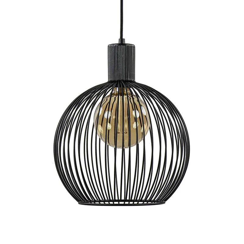 Koop Vandaag Kleine draad hanglamp mat zwart 30 cm