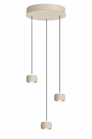 Gratis Verzending Freelight Hanglamp Cosmo 3 lichts Ø 35 cm comfortlift beige