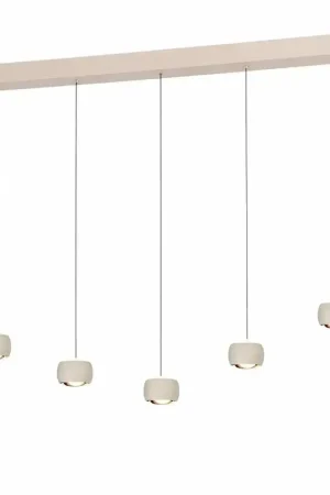 Freelight Hanglamp Cosmo 5 lichts L 120 cm comfortlift beige Express Levering