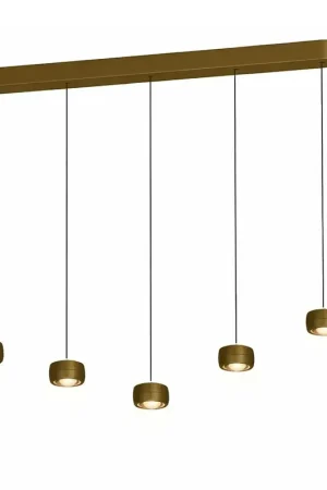 Freelight Hanglamp Cosmo 5 lichts L 120 cm comfortlift brons goud Nieuw