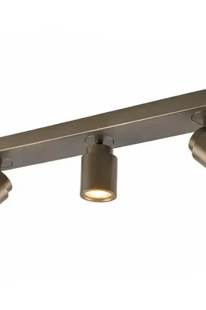 Favoriet Freelight Spot Razza 3 lichts L 54 cm  GU10 brons goud