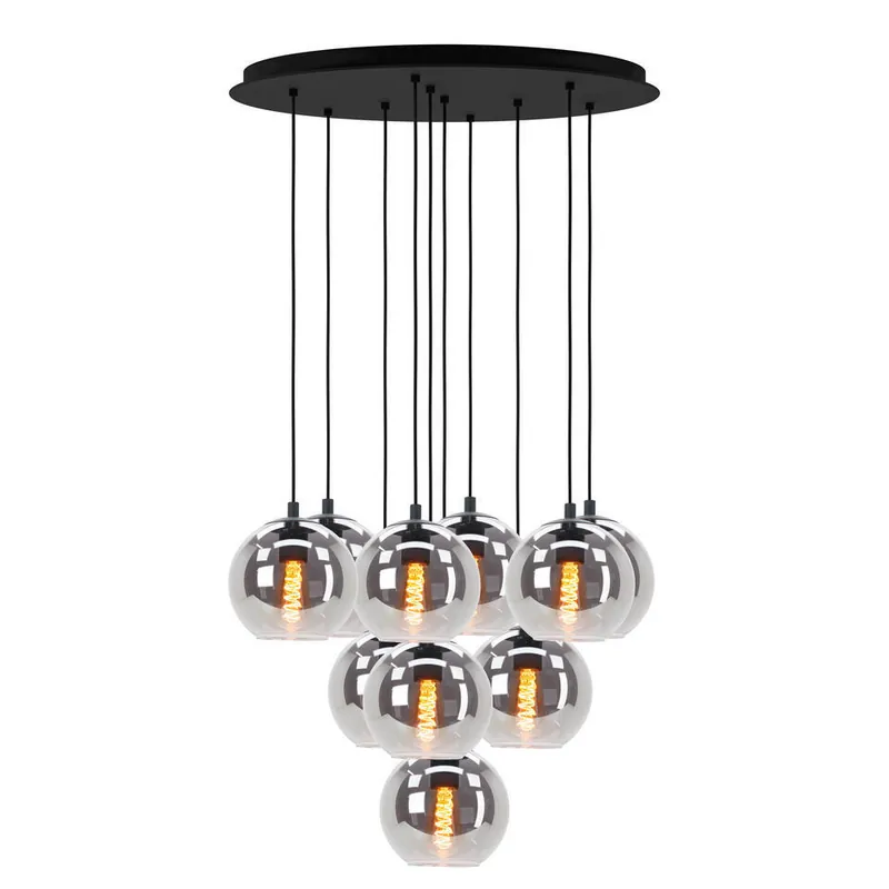 Bestel Nu EGLO Ariscani Hanglamp - Ø 65,5 cm - smoke glas - Zwart