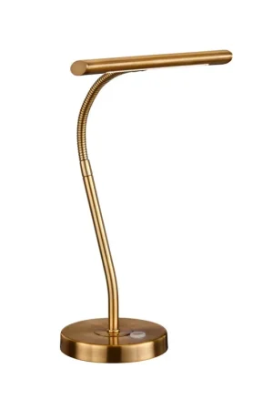 Chique 4 watt LED tafellamp in antiek messing Beperkt Aanbod