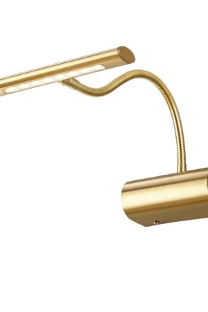 Stijlvolle 4 watt LED wandlamp in mat messing Flitsaanbieding