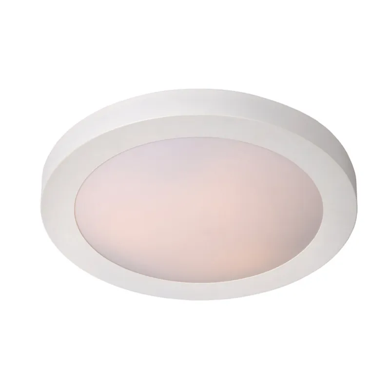 Beperkte Voorraad Lucide FRESH - Plafonnière Badkamer - Ø 35 cm - 2xE27 - IP44 - Wit