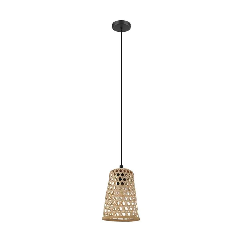 EGLO hanglamp Claverdon Ø18 cm - zwart/hout Weekendaanbieding