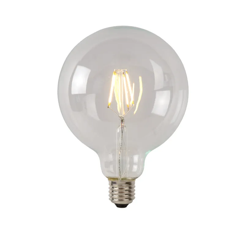 Lucide G125 Class B - Filament lamp - Ø 12,5 cm - LED Dimb. - E27 - 1x7W 2700K - Transparant Gratis Retour