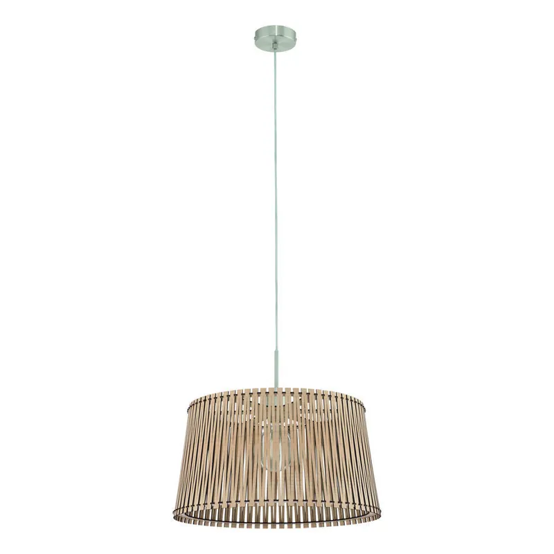 Superprijs EGLOSendero-Hanglamp-1Lichts-Ø450mm.-Nikkel-Mat-Ahorn