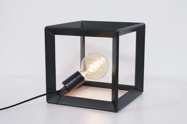 Metalen frame tafellamp THOBIN | Antraciet Merkproduct