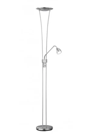 Voordeelprijs Charmante 9 watt LED vloerlamp in mat nikkel