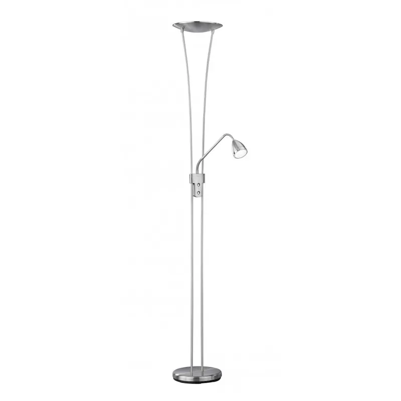 Voordeelprijs Charmante 9 watt LED vloerlamp in mat nikkel