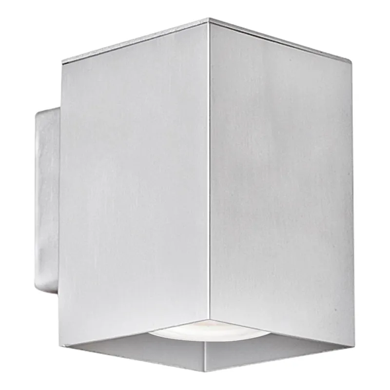 Wandlamp, aluminium zilver, H 10,6 cm Uitverkoop