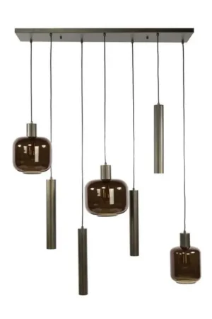 Gratis Verzending Hoyz Collection - Hanglamp Bronza Mix 4+3-lichts - Sienna Brown