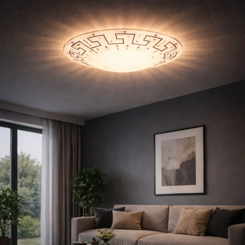 LED plafondlamp, staal, wit, mat glas, D 39,5 cm Beperkt Aanbod