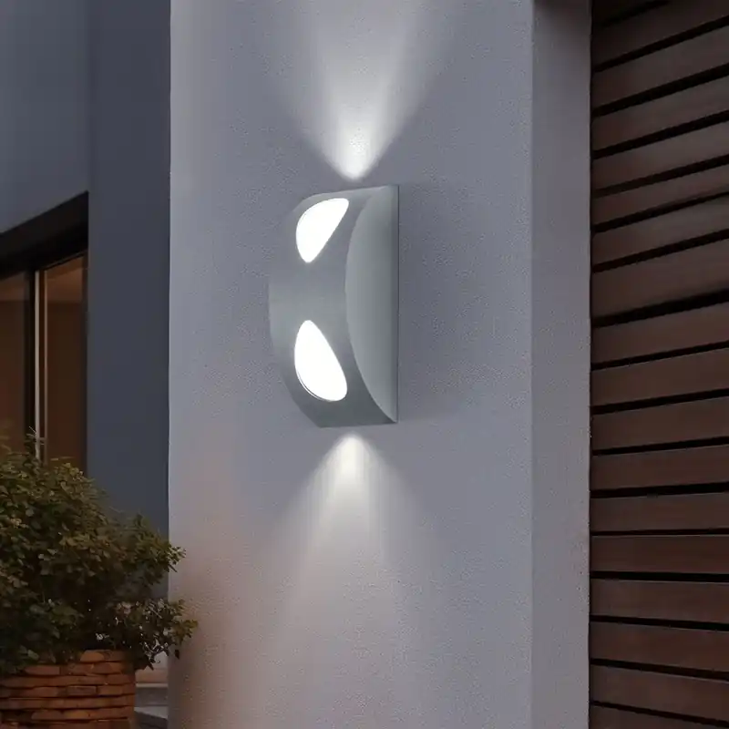 Gratis Verzending LED wandlamp, aluminium zilver wit, H 19 cm