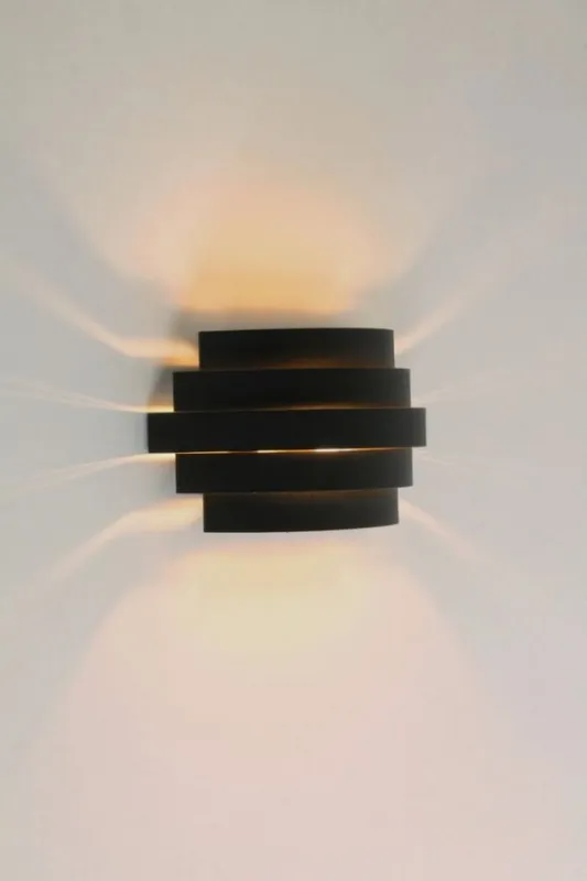 Halfronde wandlamp ESCUT 20 cm | Zwart / Goud Koop Vandaag