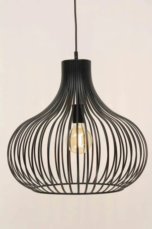 Alleen Vandaag Sierlijke hanglamp GABRI XL zwart | Ø 60 cm