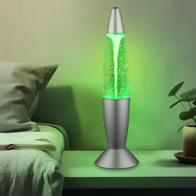 Dagaanbieding LED lavalamp, glitter, kleurverandering, hoogte 35,5 cm
