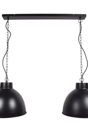 Populair Hanglamp Rocky Ø40cm Double Mat Black