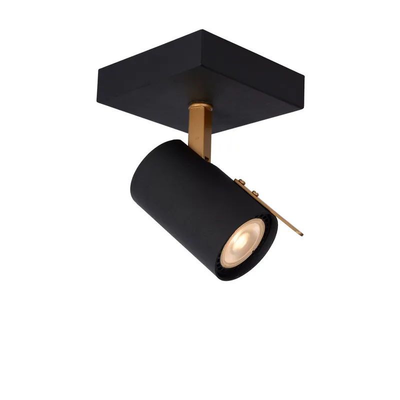 Lucide GRONY - Plafondspot - LED Dim to warm - GU10 - 1x5W 2200K/3000K - Zwart Tijdelijk Beschikbaar