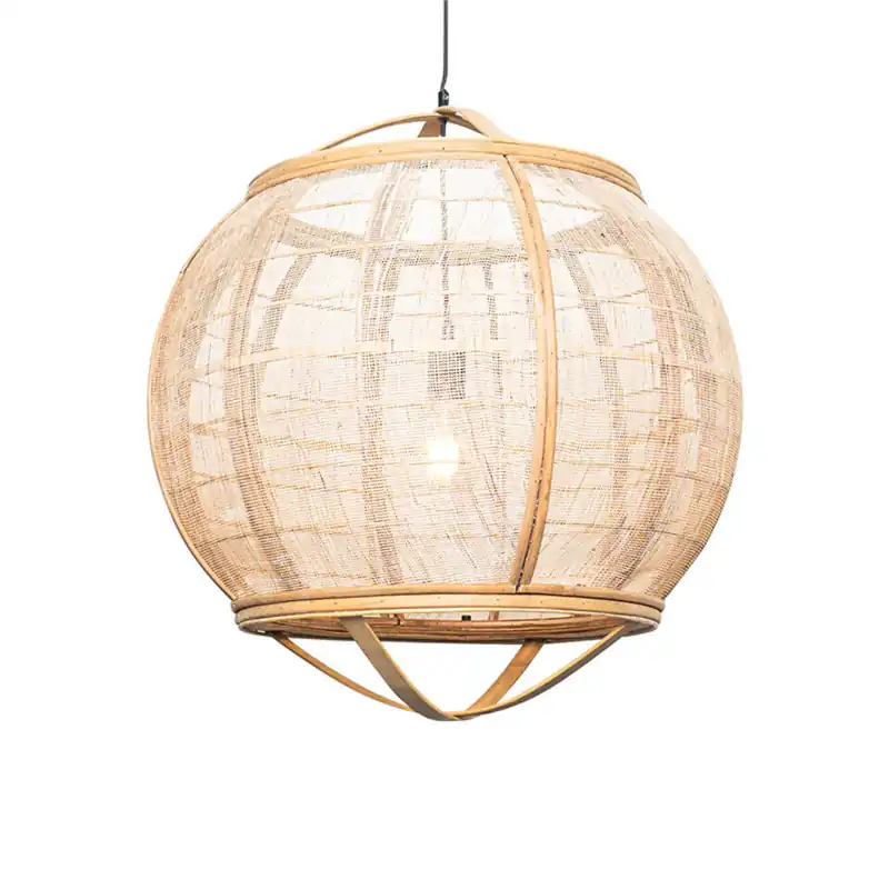 Superprijs Qazqa hanglamp pascal bruin e27