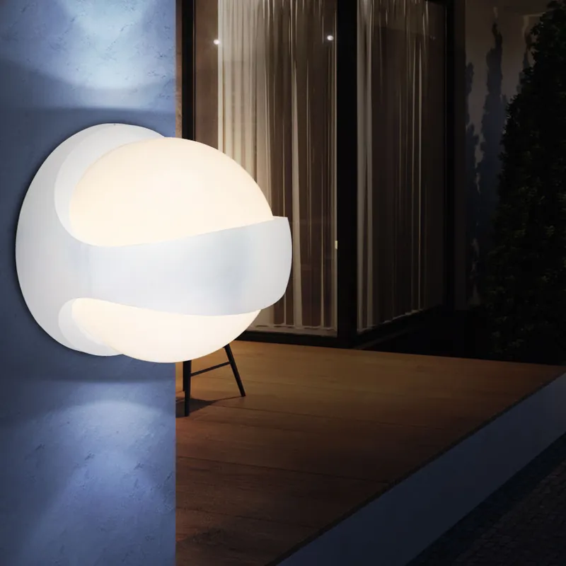 Seizoensaanbieding LED wandlamp, wit aluminium, Up & Down, H 20 cm