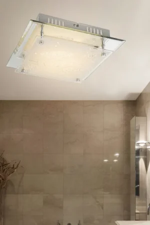 12W LED keuken plafondlamp met glas met Decor NOIR Seizoensaanbieding