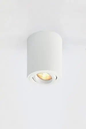 Superprijs Kantelbare plafondlamp / Opbouwspot REBEL XS 8 cm | Wit rond