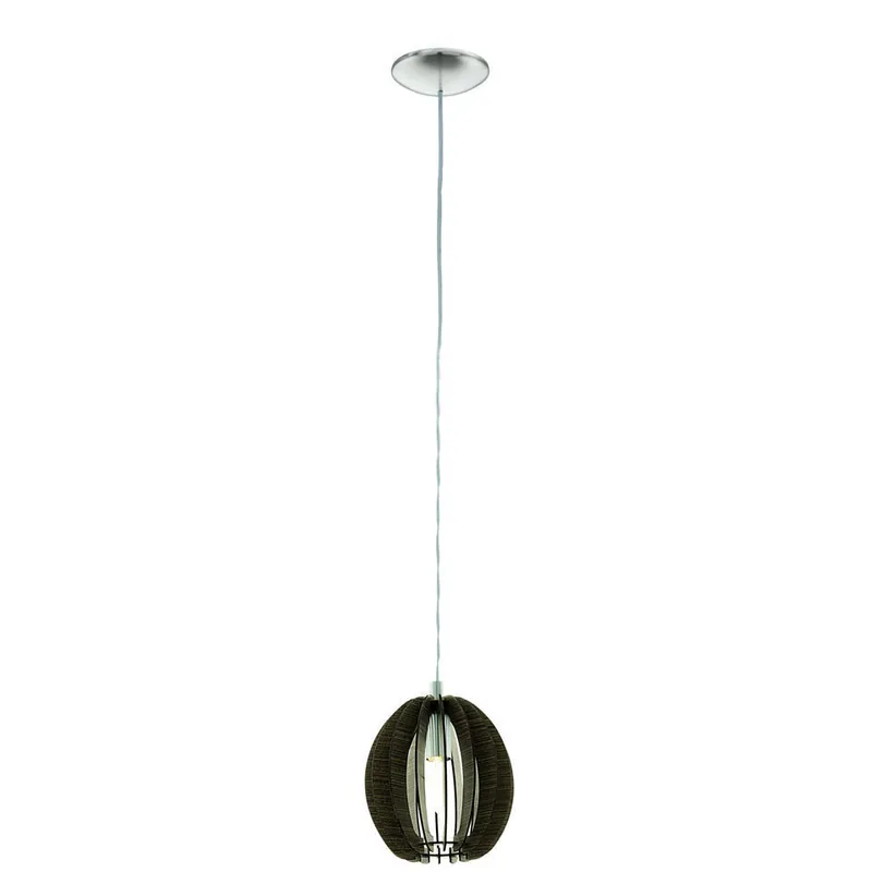EGLO Cossano Hanglamp - E14 - Hout - Grijs/Bruin Express Levering